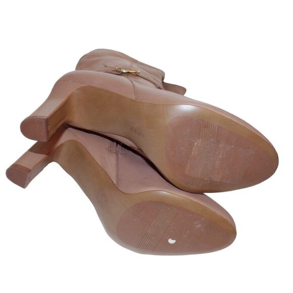 Naturalizer Henny Knee-High Buckle Detail Tall Dress Boots cafe Leather  10 New - Picture 7 of 7